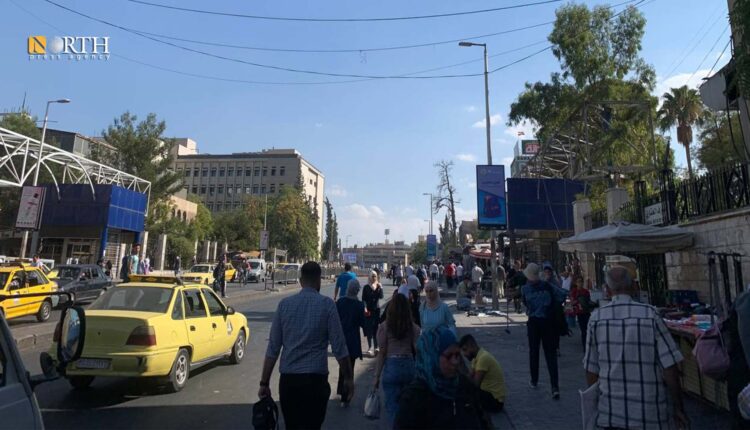 جسر الرئيس باتجاه ساحة البرامكة بدمشق – نورث برس