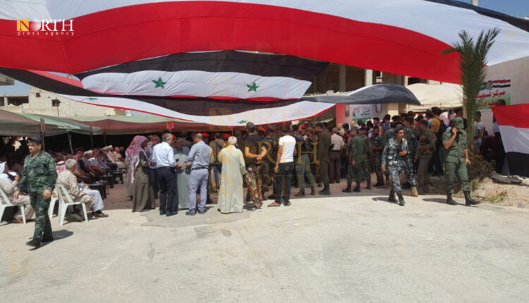 من افتتاح مركز التسوية في خان شيخون اليوم – نورث برس