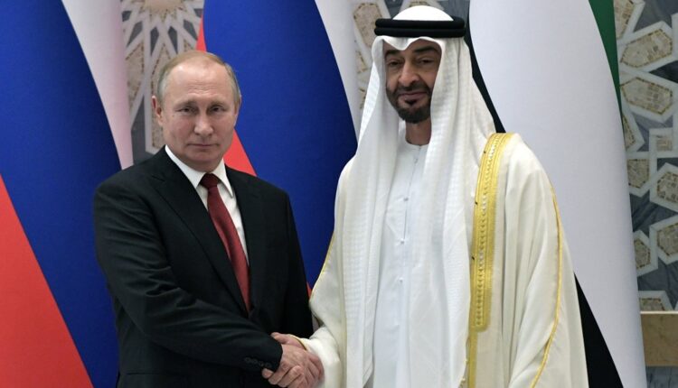 الرئيسان الروسي فلاديمير بوتين و الإماراتي محمد بن زايد