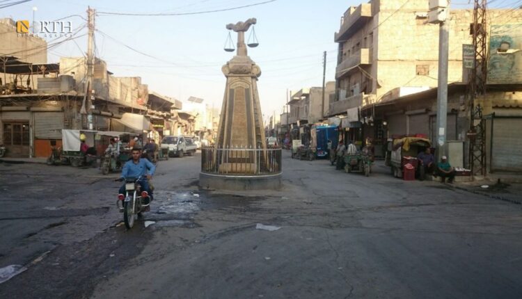 دوار الميزان في مدينة الباب بريف حلب الشرقي - نورث برس