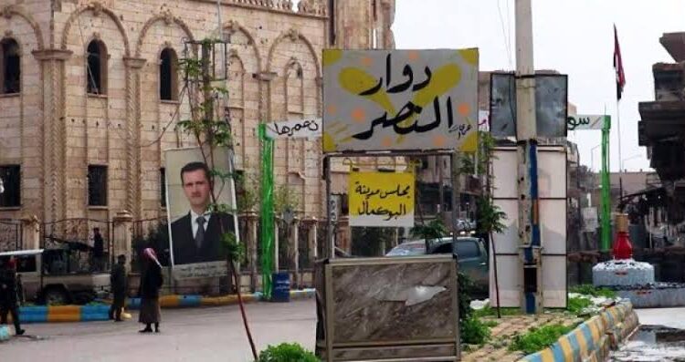 دوار النصر وسط مدينة البوكمال شرقي دير الزور – متداول