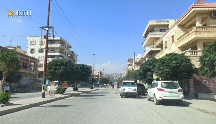 شارع الفيلات بمدينة عفرين- نورث برس