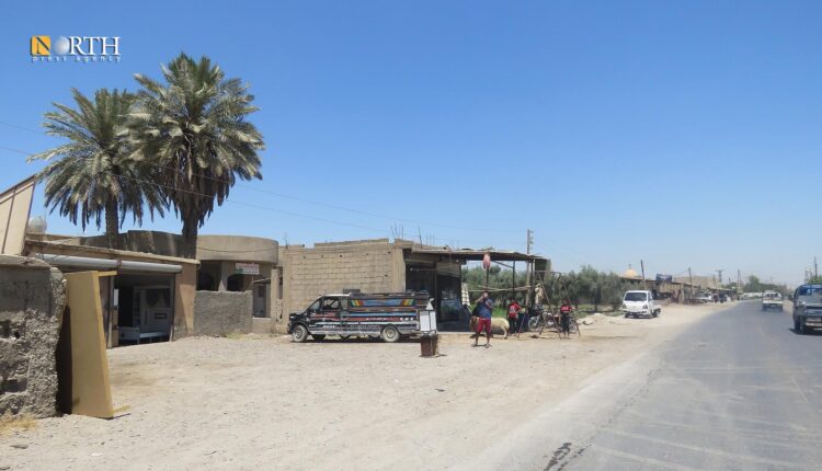 الطريق العام ببلدة البصيرة شرقي دير الزور – نورث برس