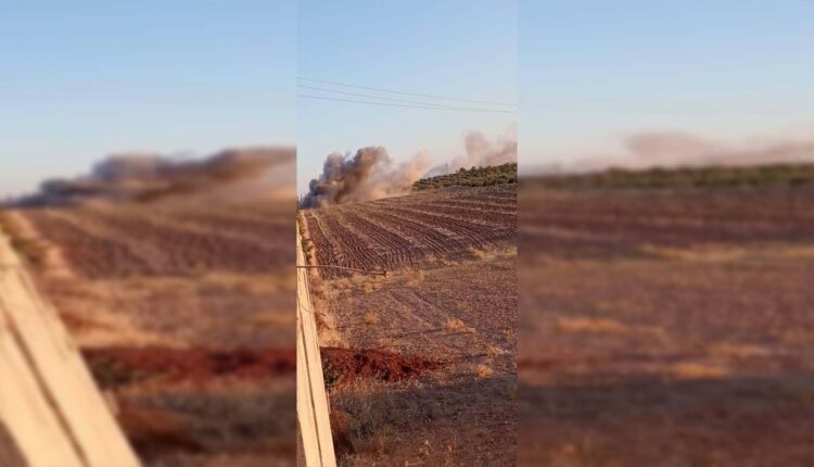 انفجار قذائف بأرض زراعية في قرية الصيادة بريف منبج – متداول