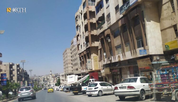 شارع العلمين في مدينة حماة - نورث برس