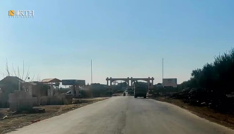 مدخل ناحية جنديرس بريف عفرين- نورث برس