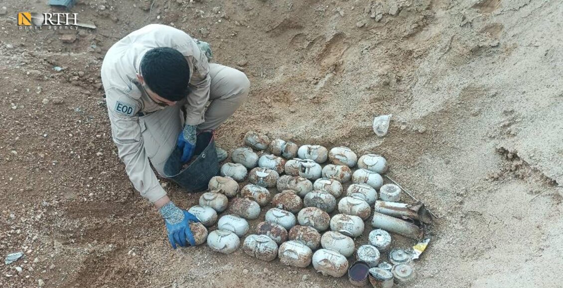 جمع ألغام بريف دير الزور - نورث برس