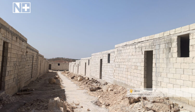 مستوطنة بنتها تركيا بدعم كويتي بريف عفرين شمالي حلب - نورث برس