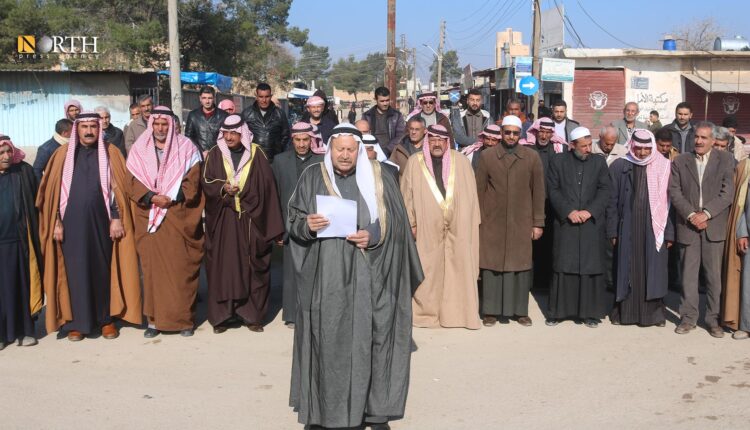 وجهاء وممثلو العشائر العربية في ناحية تل براك جنوبي القامشلي - نورث برس