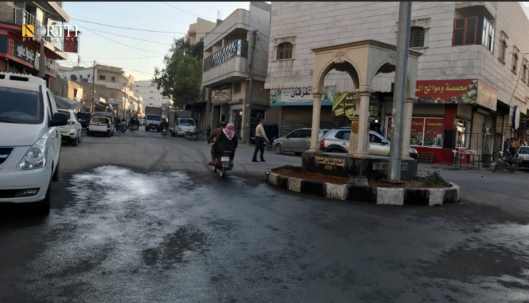 دوار الدفاع المدني في مدينة الباب شرق حلب - نورث برس
