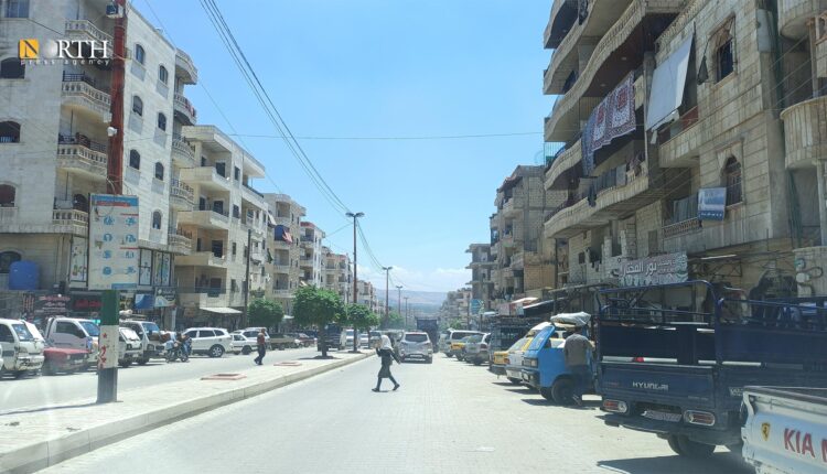 شارع الفيلات وسط مدينة عفرين شمال حلب - نورث برس