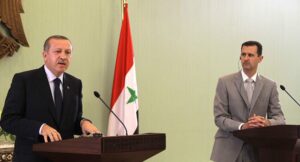 لقاء سابق بين الرئيسين السوري بشار الأسد ونظيره التركي رجب طيب أردوغان - أنترنت