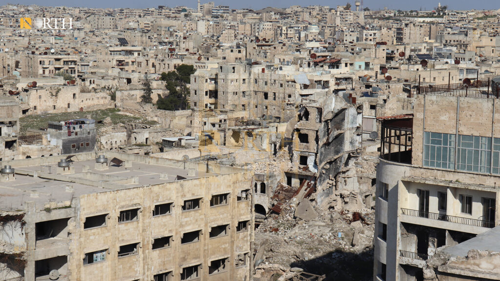 آثار الدمار الذي لحق بمدينة حلب جراء الزلزال- نورث برس