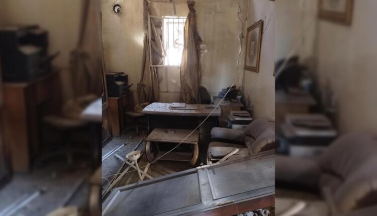 أضرار لحقت بالمعهد التقاني للفنون التطبيقية بقلعة دمشق جراء القصف الإسرائيلي - المديرية العامة للآثار والمتاحف