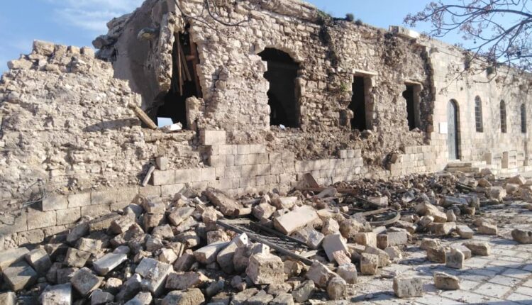 أضرار لحقت بقلعة حلب جراء الزلزال - المديرية العامة للآثار والمتاحف