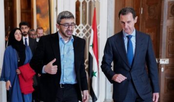الأسد يستقبل وزير الخارجية الإماراتي آل نهيان بعد الزلزال - أنترنت