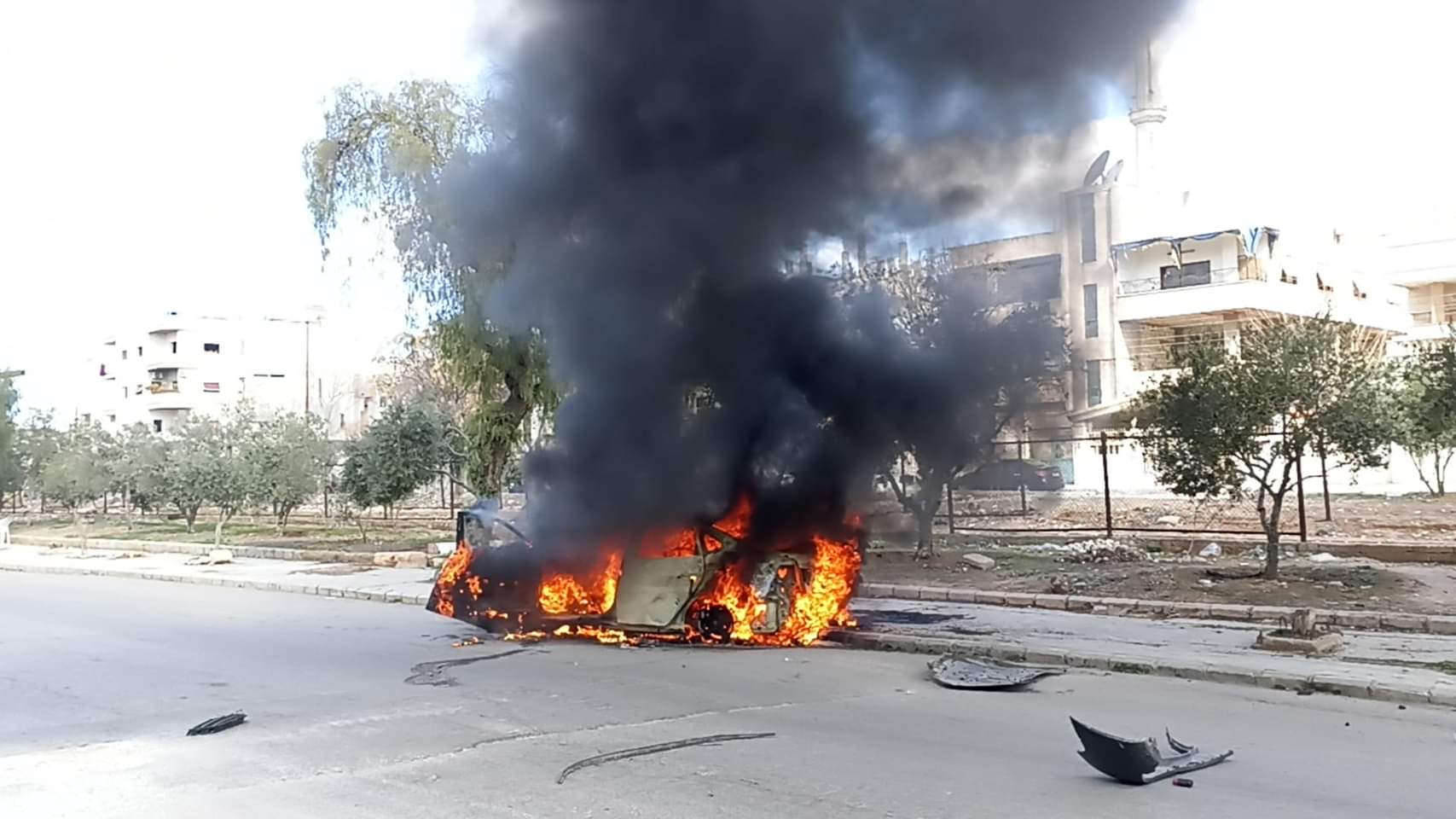 انفجار عبوة ناسفة بسيارة في مدينة درعا - متداول
