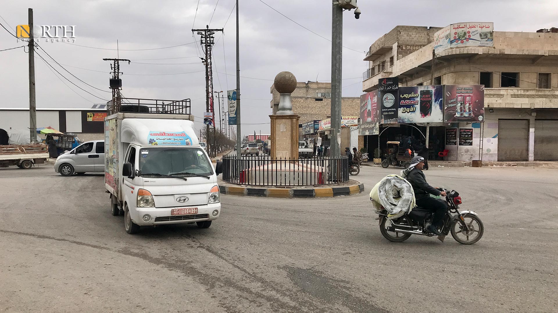 دوار الراعي وسط مدينة الباب شرقي حلب - نورث برس