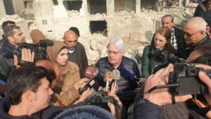 منسق الأمم المتحدة للإغاثة في حي المشارقة بحلب - صفحة محافظة حلب