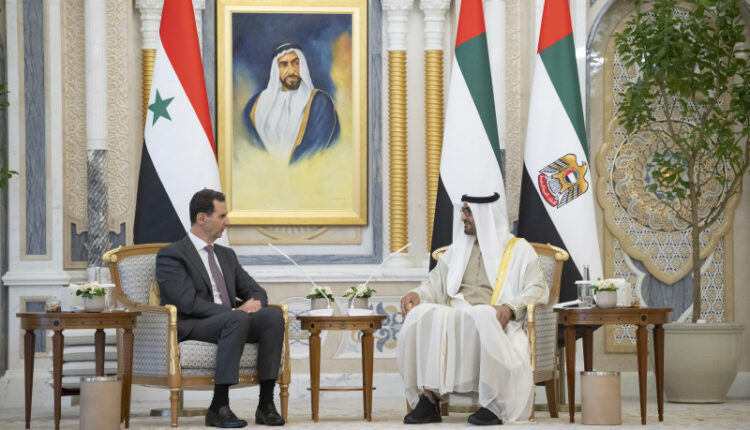 الرئيسان الإماراتي والسوري في قصر الوطن