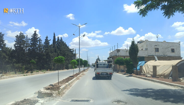 الطريق العام لمدينة صوران شمال حلب- نورث برس