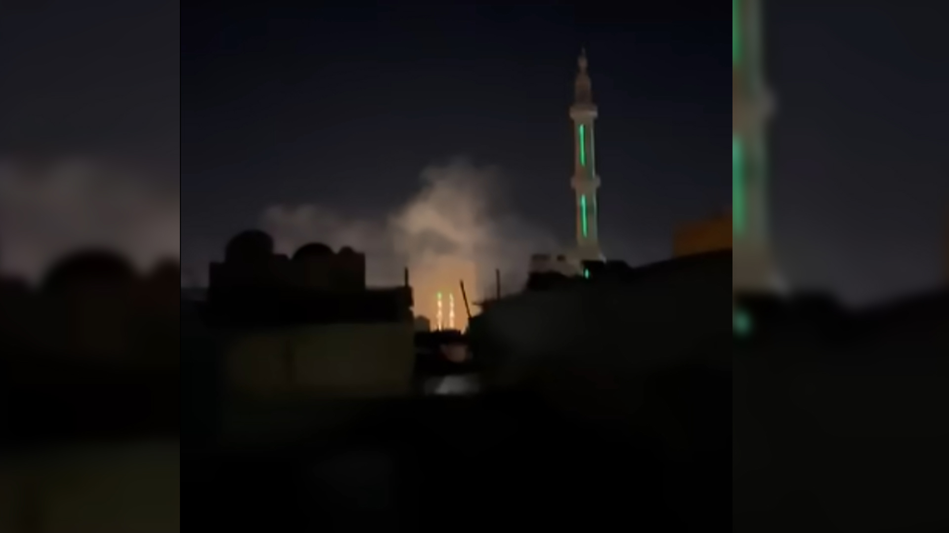 دخان متصاعد في محيط حي الميدان - كفرسوسة بدمشق إثر قصفٍ إسرائيلي - متداول
