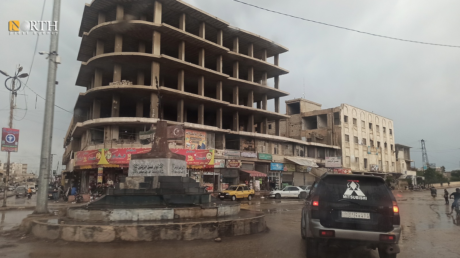 "دوار كاوا" وسط مدينة عفرين- نورث برس