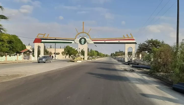أحد مداخل مدينة السلمية بريف حماة