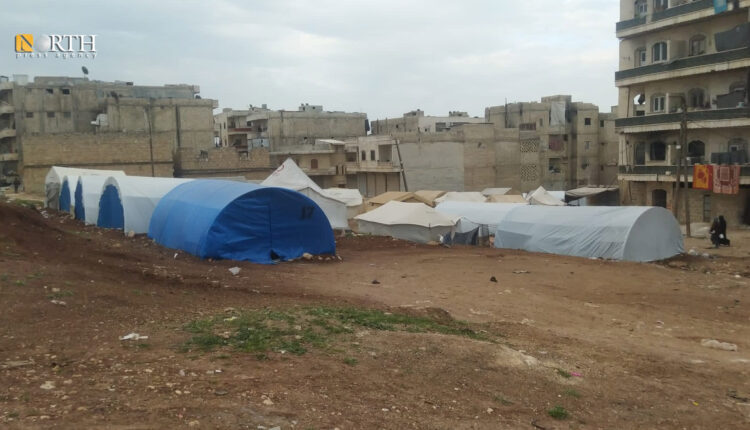خيم في ريف عفرين لمتضرري الزلزال ـ نورث برس