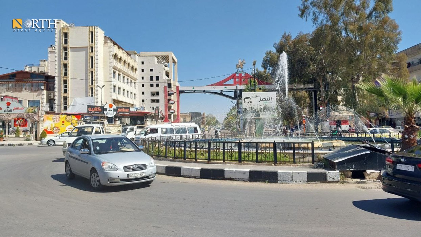 دوار البريد في مدينة درعا- نورث برس