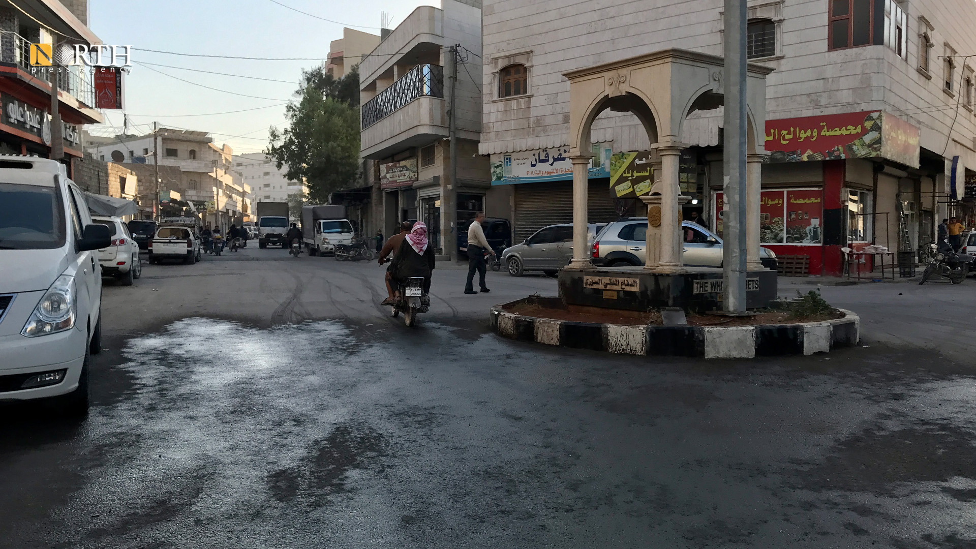 دوار التحرير في مدينة الباب شرق حلب- نورث برس