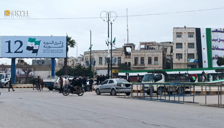 دوار السبع بحرات بمدينة إدلب- نورث برس