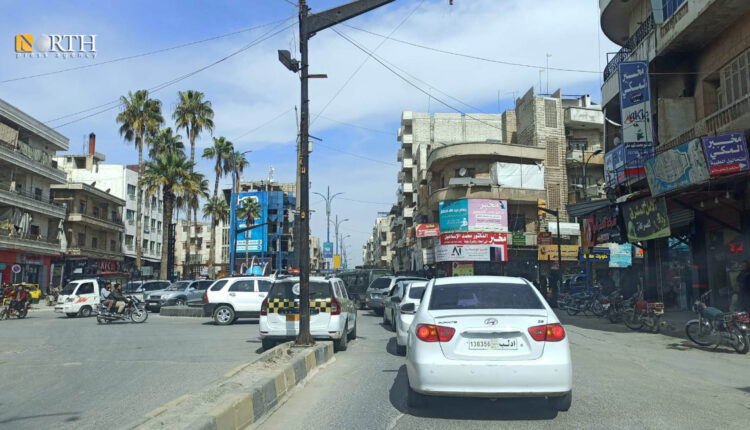 دوار الكرة في مدينة إدلب ـ نورث برس