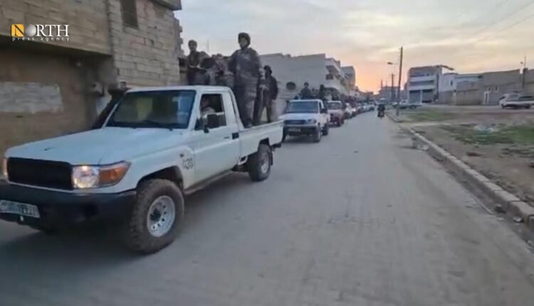 رتل لهيئة تحرير الشام أثناء دخوله مدينة عفرين شمال حلب - نورث برس/ أرشيفية