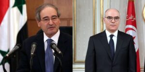 وزير خارجية الجمهورية التونسية نبيل عمار ونظيره السوري فيصل المقداد