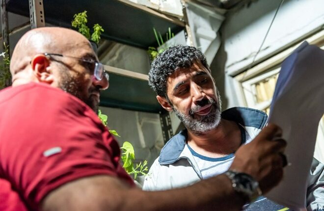 الممثل محمد حداقي والمخرج أيهم عرسان من كواليس العمل