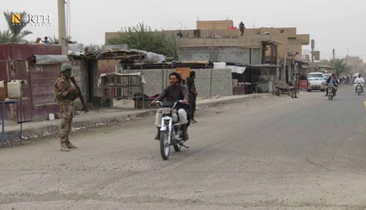 حاجز لقسد في بلدة غرانيج شرقي دير الزور ـ نورث برس