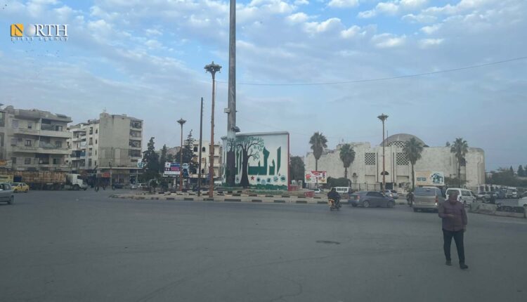 دوار المحراب في مدينة إدلب - نورث برس