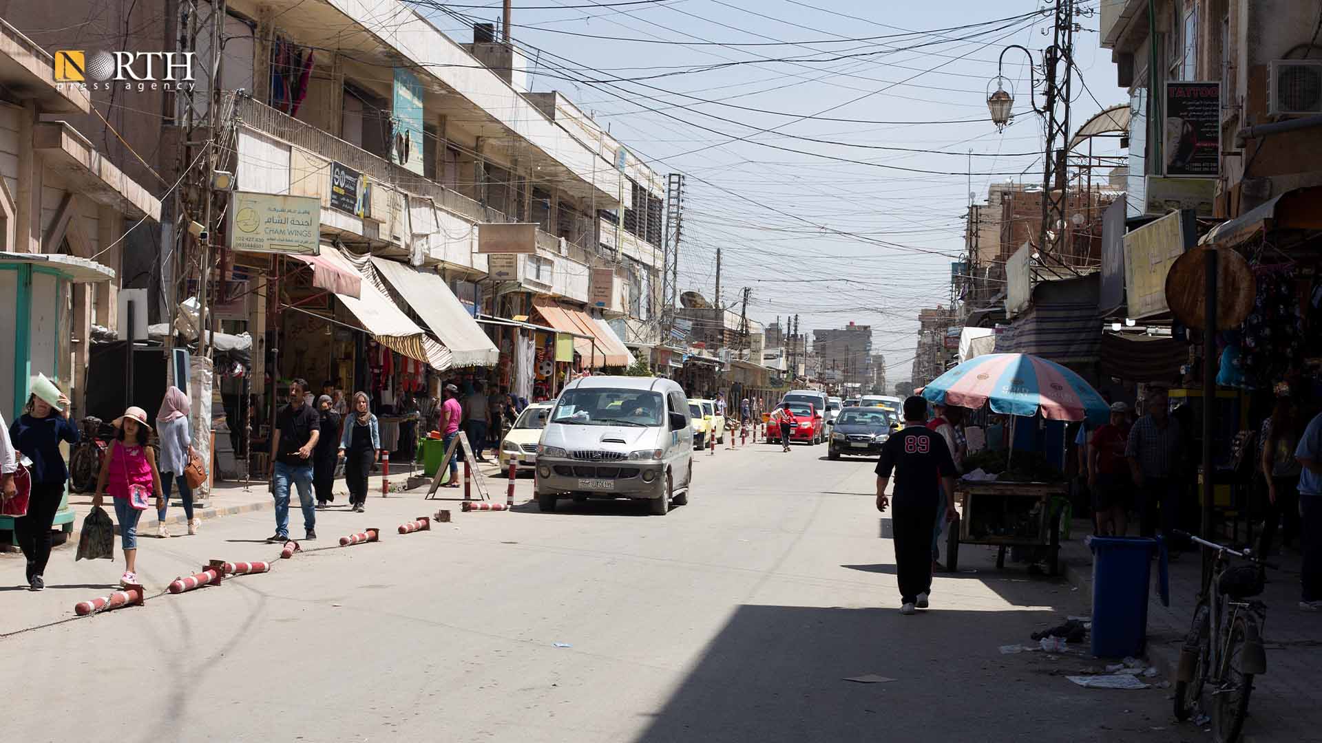 شارع البلدية وسط مدينة القامشلي - نورث برس/ أرشيفية