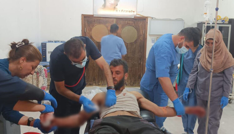 مصابون في مشفى "الشهيدة ليكرين" بتل تمر إثر قصف تركي على ريف البلدة - متداول