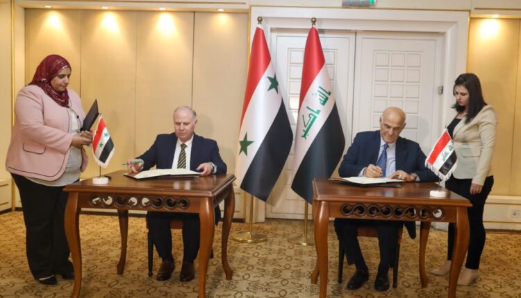 وزارة الموارد المائية العراقية توقع تفاهمات مشتركة مع نظيرتها الري السورية في بغداد - وزارة الموارد المائية العراقية