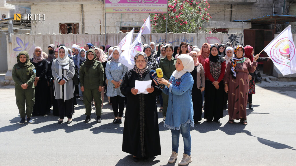 بيان لتجمع زنوبيا (تنظيم نسائي) في منبج للتنديد بالقصف التركي - نورث برس