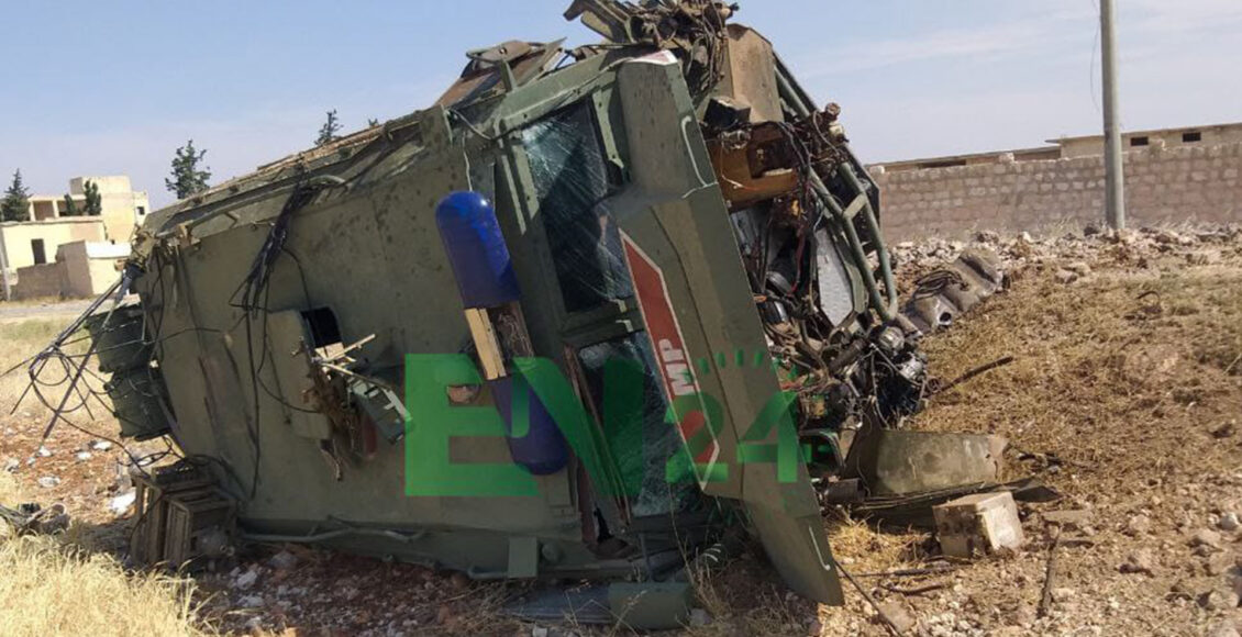 تضرر عربة نقل جنود روسية باستهداف تركي بريف حلب الشمالي - عفرين نيوز 24