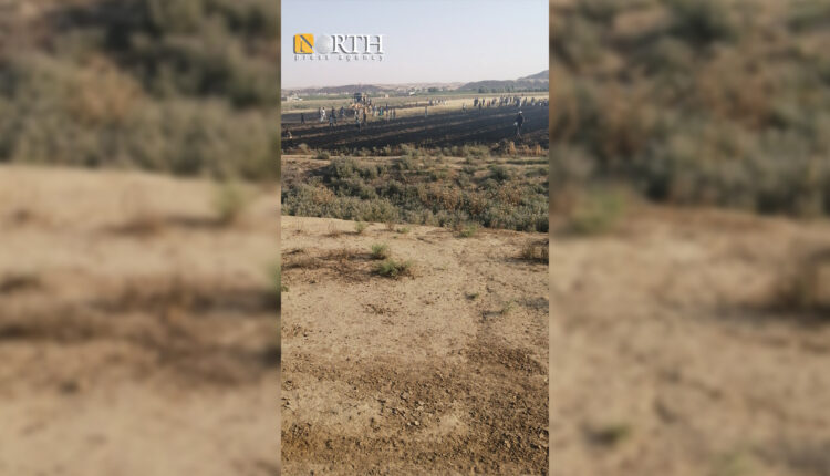 حريق بأراضٍ زراعية شرق الرقة - متداول