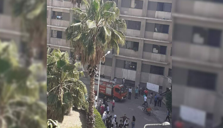 مكان الحريق في الوحدة السكنية الخامسة بالمدينة الجامعية في دمشق - متداول
