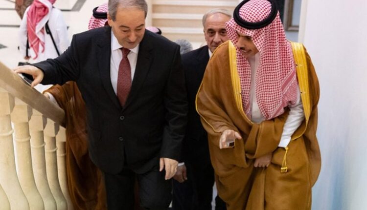 وزير الخارجية السوري فيصل المقداد ونظيره السعودي فيصل المقداد
