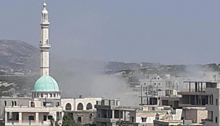 قصف مدفعي على بلدة البارة بجبل الزاوية جنوبي إدلب - متداول