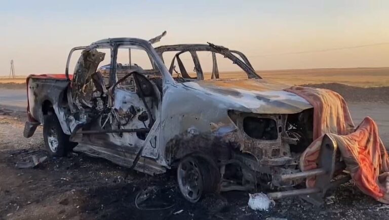 مكان استهداف السيارتين بريف القامشلي - متداول