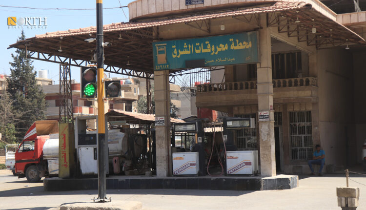 إحدى محطات الوقود في القامشلي - نورث برس