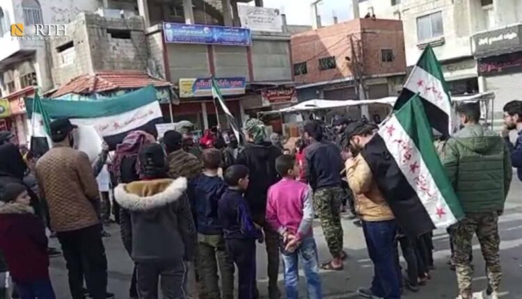 احتجاج سابق في مدينة جاسم بريف درعا - نورث برس/ أرشيفية